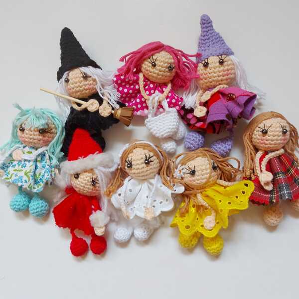 Mini muñecas a crochet